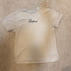 Casual Beige Short Sleeve Tee